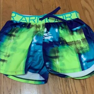 multi color under armor shorts